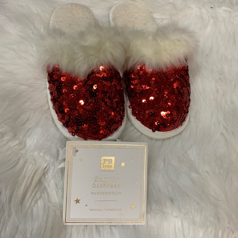 Pottery Barn teen sequin slipper